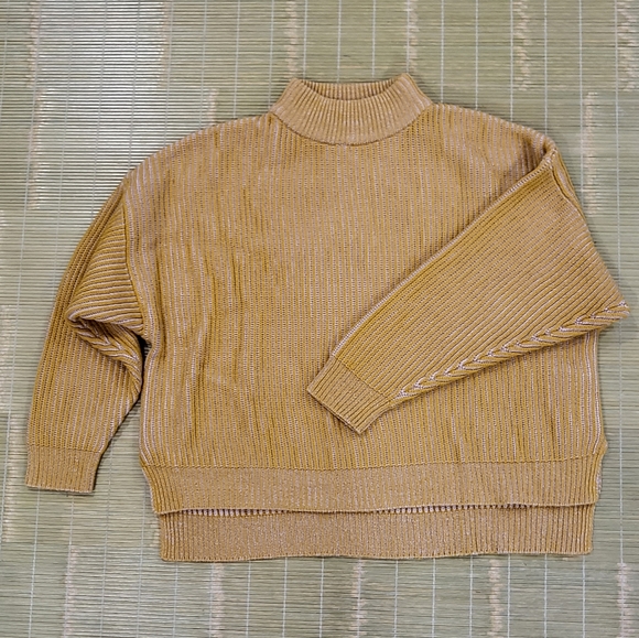Topshop Small Mustard Mockneck Sweater - Picture 3 of 12